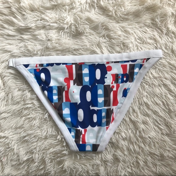 Aerie Logo Print Bikini Bottom NWOT - Picture 2 of 7